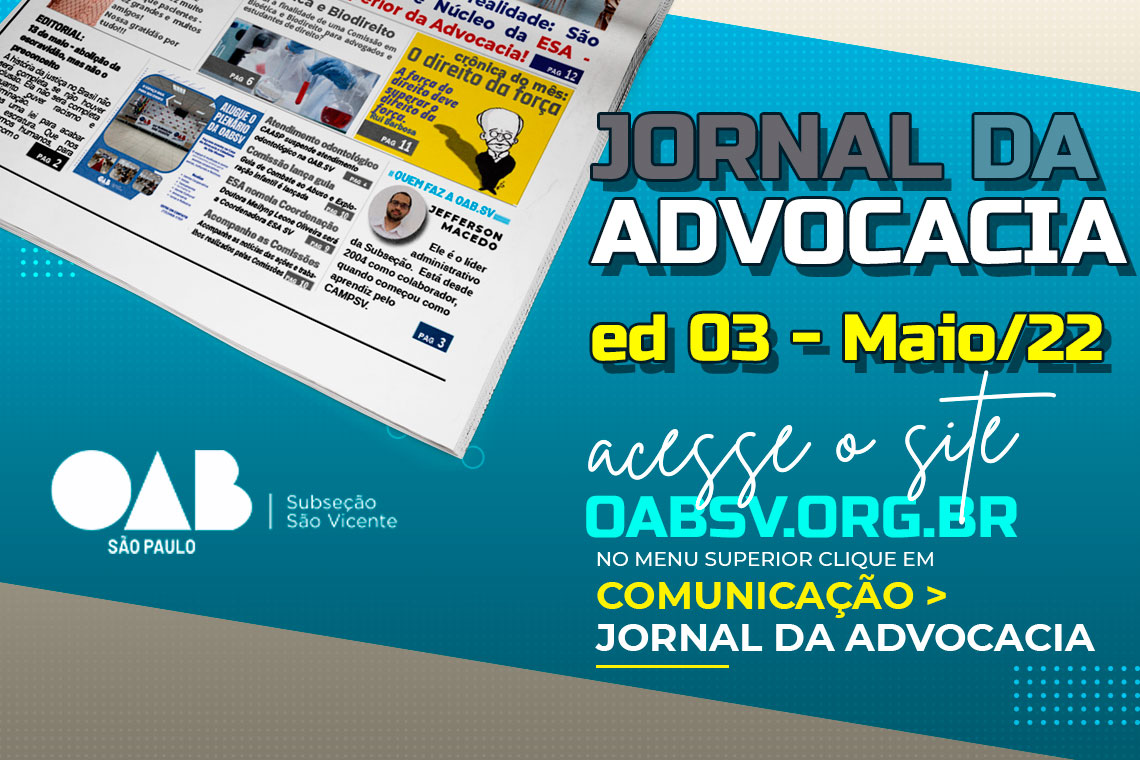 Jornal Da Advocacia Edi O Oab Sv