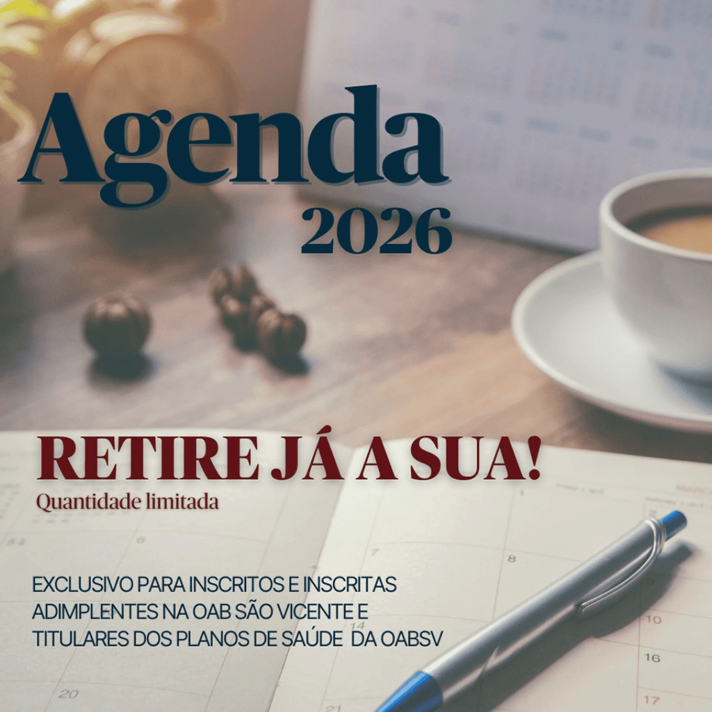 As agendas jurídicas 2026 - OAB São Vicente - 2ºLOTE