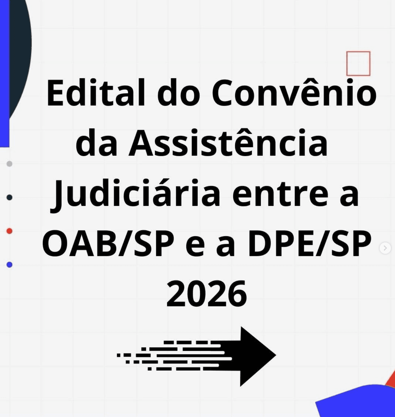 Edital do Convênio da Assistência Judiciária entre a OAB/SP e a DPE/SP 2026