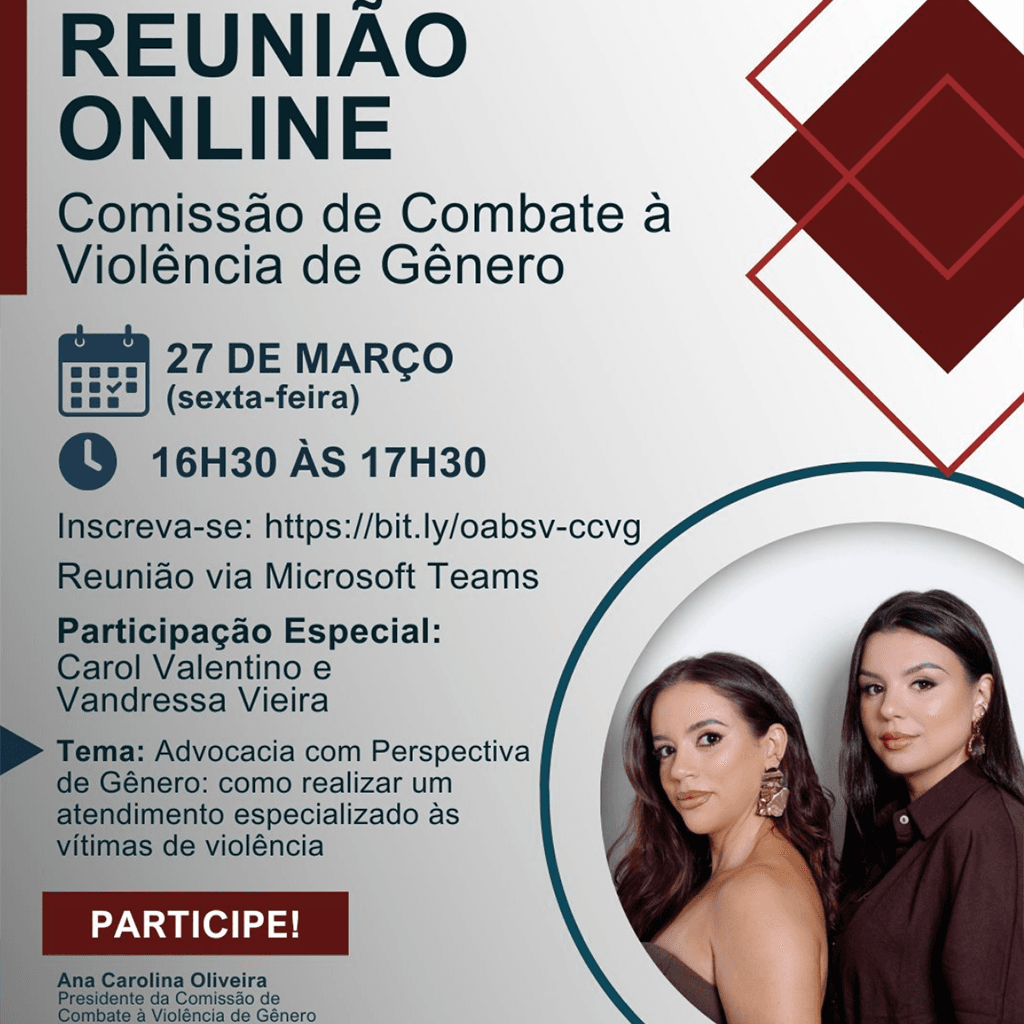 Reunião Online da Comissão de Combate à Violência de Gênero