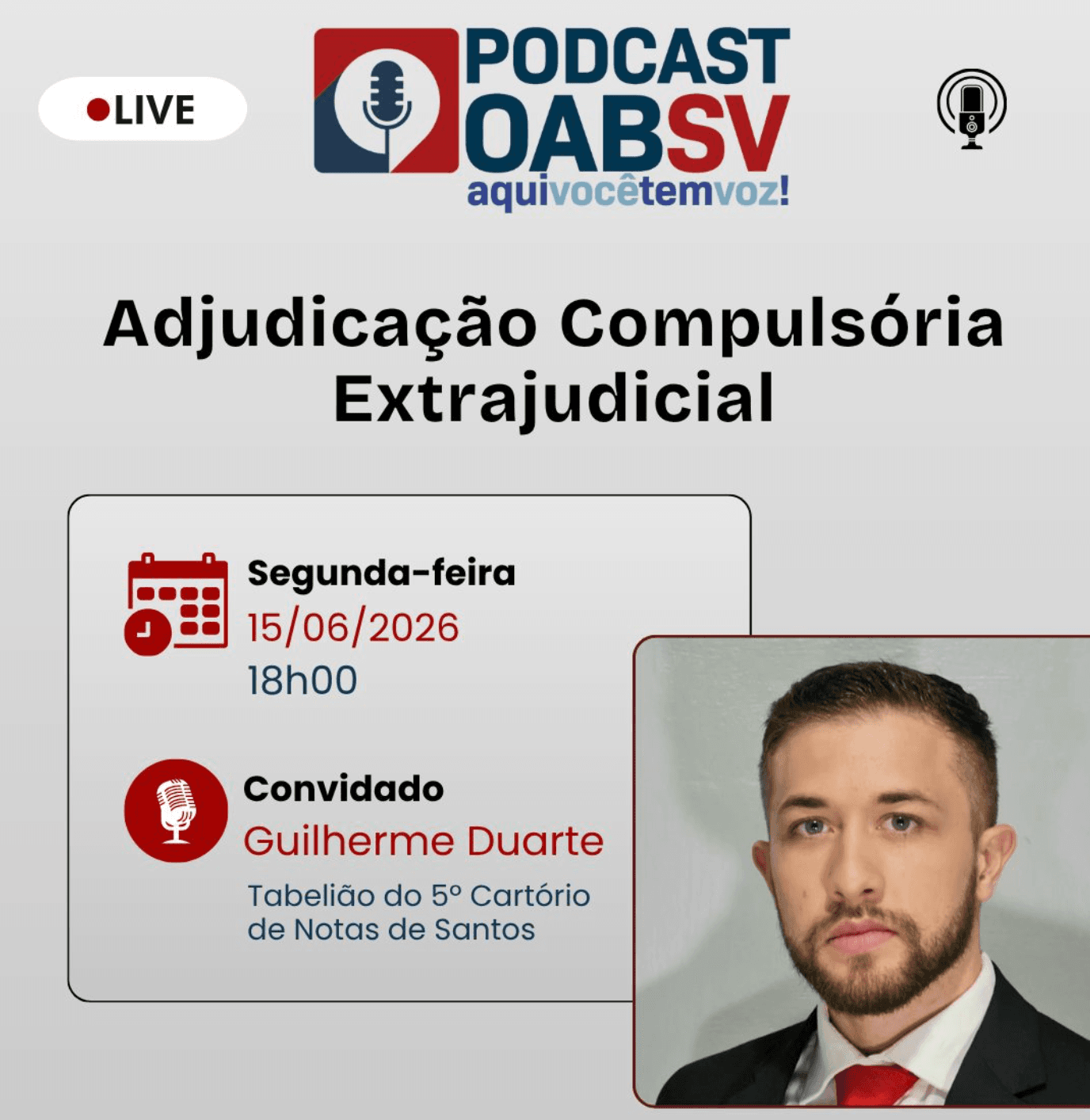 🎙Podcast OABSV: djudicação Compulsória Extrajudicial