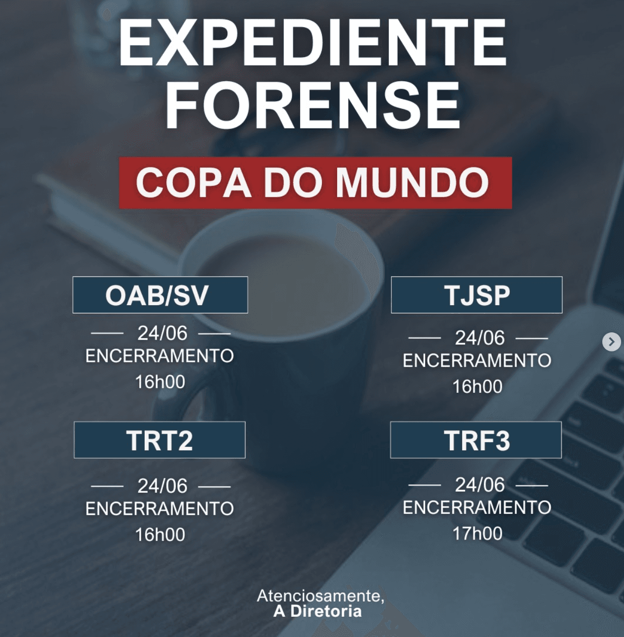 Comunicado: Expediente Copa do Mundo