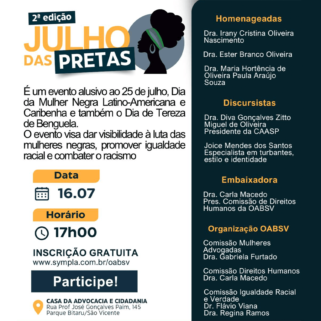 2ª edição JULHO DAS PRETAS
