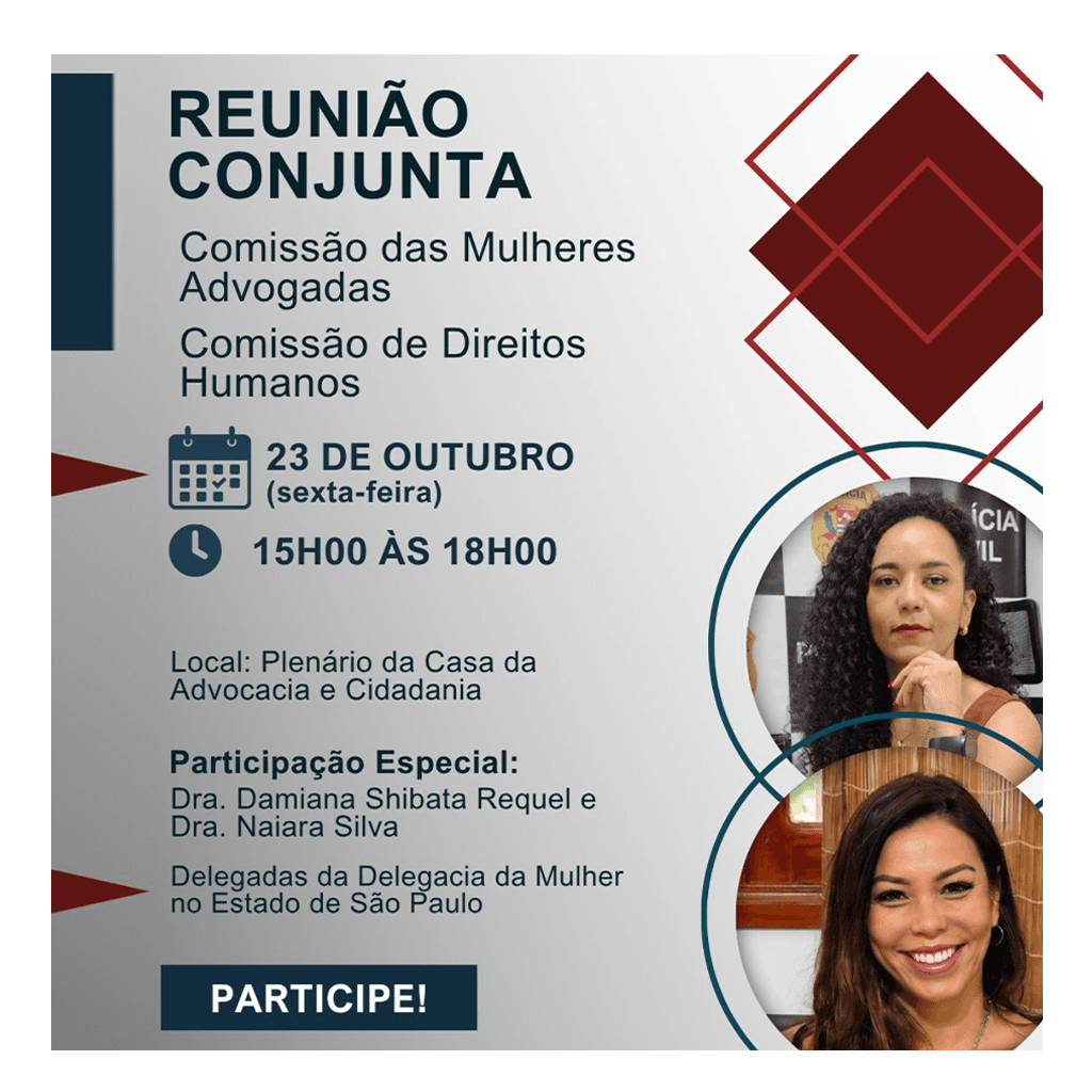Reunião Conjunta Comissões das Mulheres Advogadas e Direitos Humanos